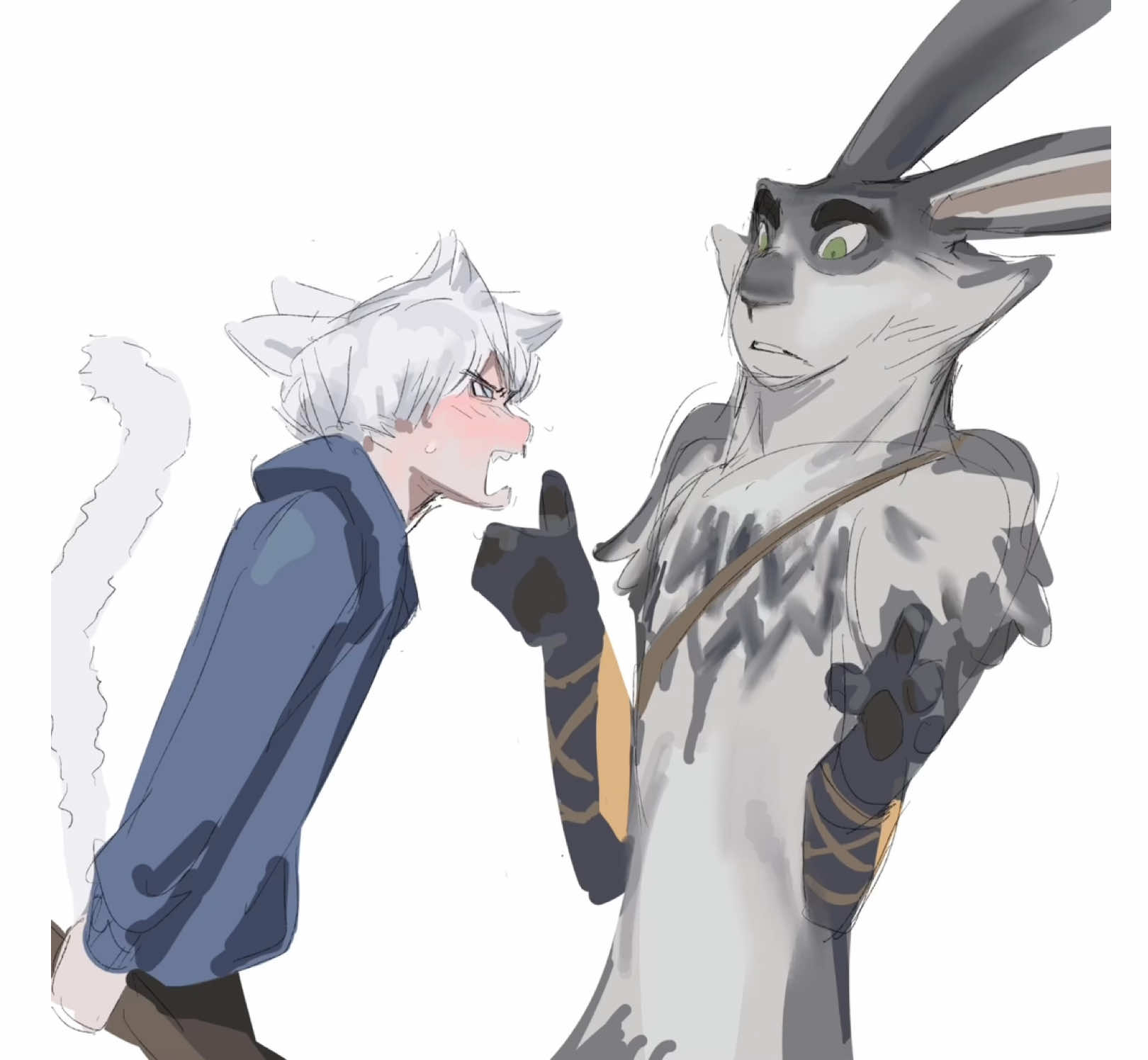 yes WE ALL we love catboys (yes including YOU)  #riseoftheguardians #jackfrost #bunnymund #animationmeme #aphmau 