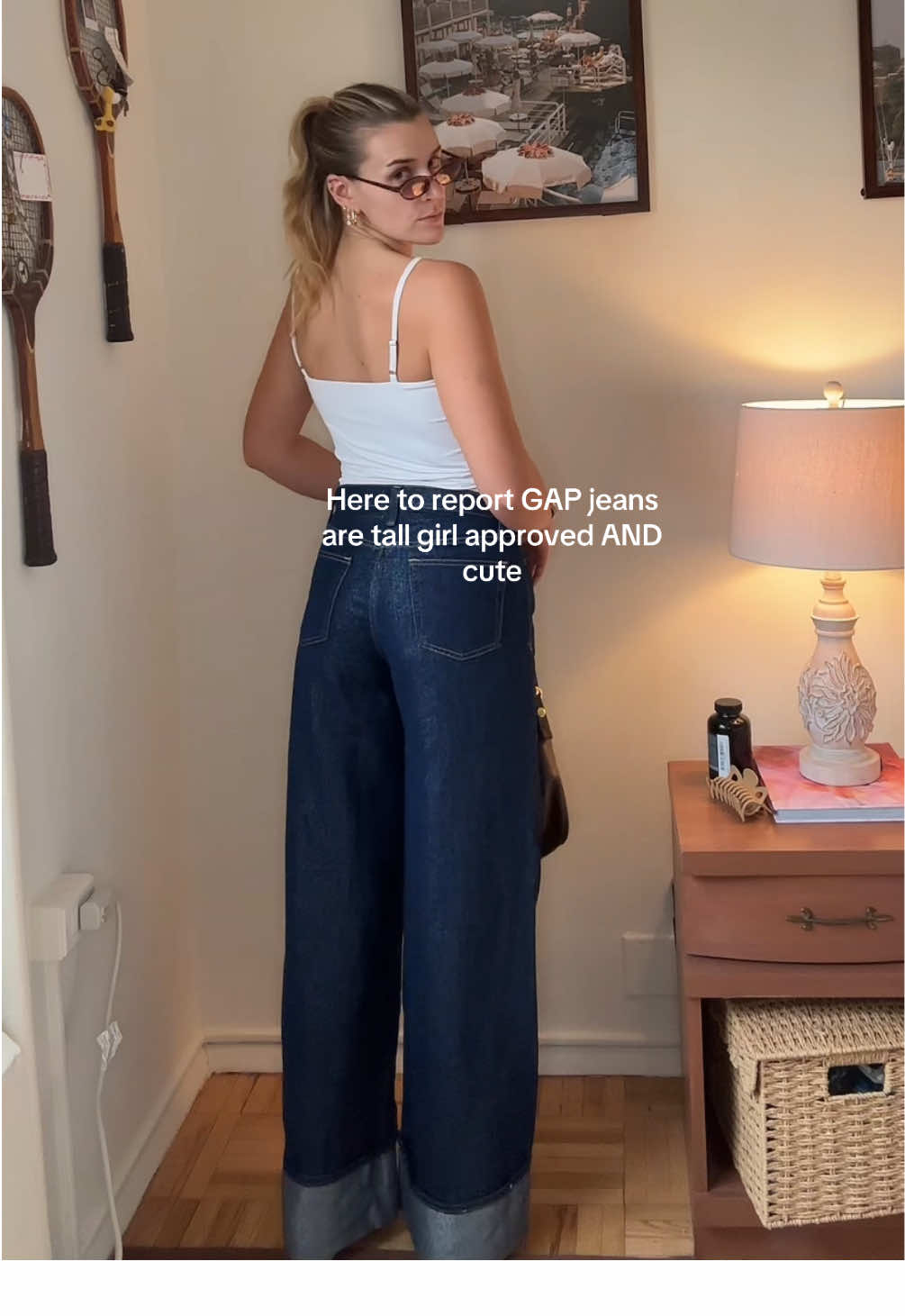 As a 6’0 girl these jeans literally shocked me ( I ordered talls) but so cute with the cuff & dark denim for winter  #gapjeans #talljeans #longjeans #jeansfortallgirls #tallgirlpants @Gap 