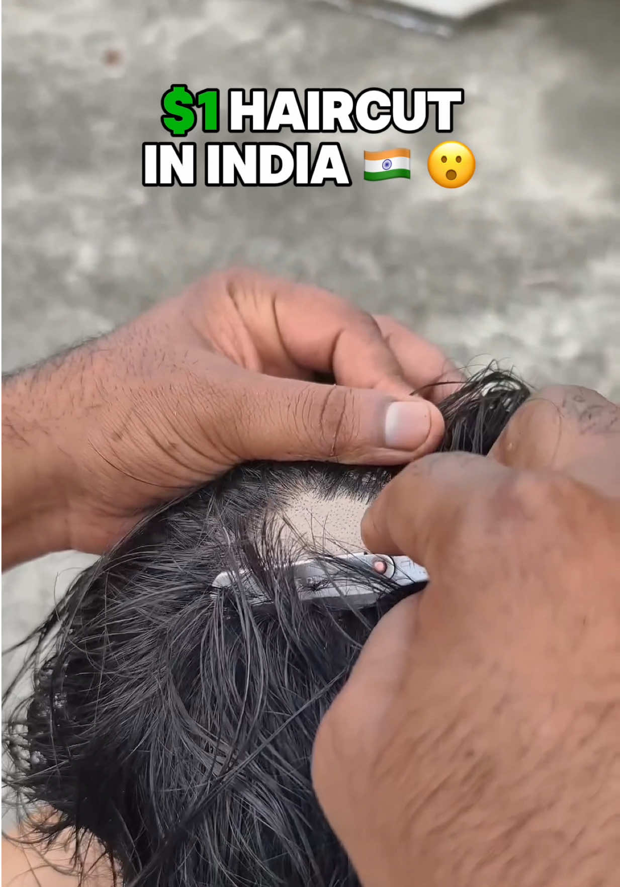 $1 Haircut in India #india #haircut 