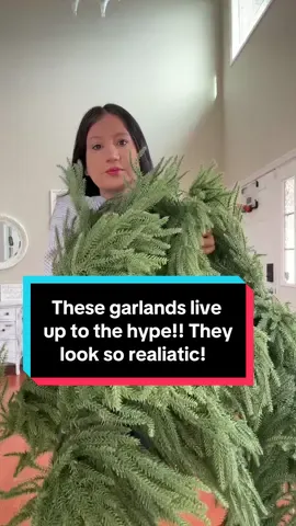 These garlands live up to the hype!!! Amazing quality and they look realistic! #tiktokshopblackfriday #tiktokshopcybermonday #blackfriday #christmas #viral 