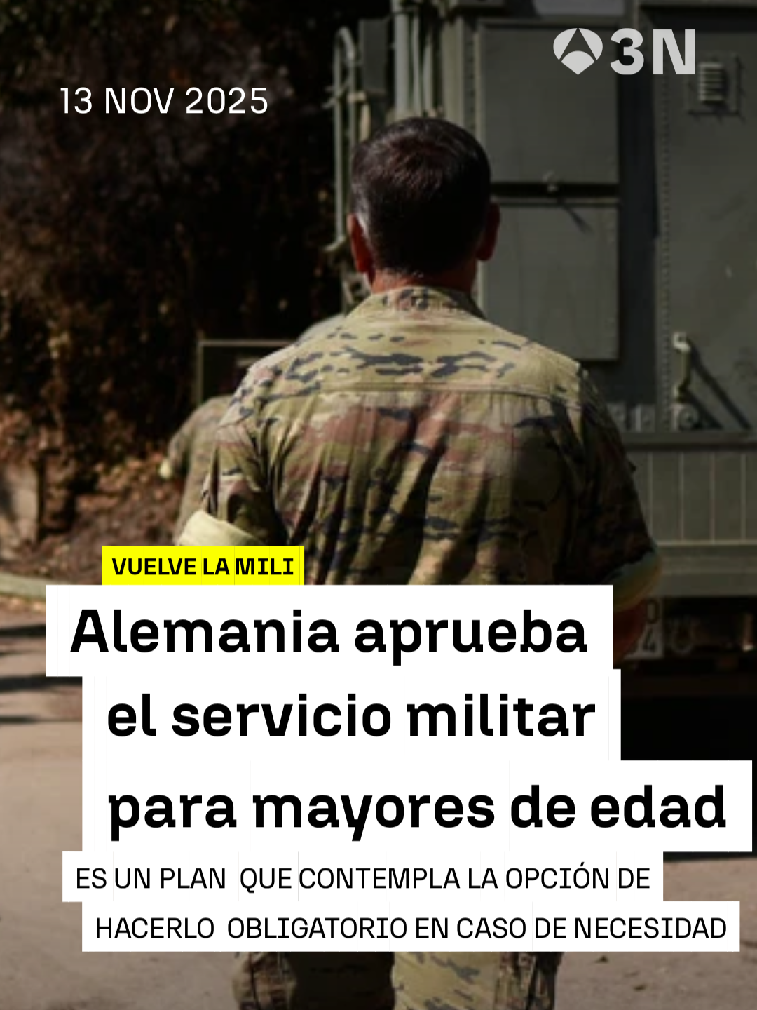 🇩🇪 Vuelta al servicio militar obligatorio en Alemania 🪖 700.000 jóvenes podrían ser llamados a examen antes del verano de 2027. Solo obligatoria para hombres mayores de 18 años 📲 Todos los detalles en antena3noticias.com #Antena3Noticias #Noticias #News #NoticiasTikTok
