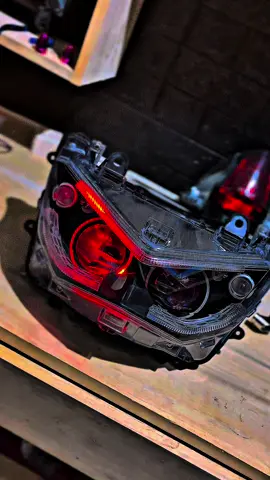 Done project set biled nmax new full rgb+stopslime frame  #nmax #nmaxmodifikasi #yamaha #bullaes #biled 