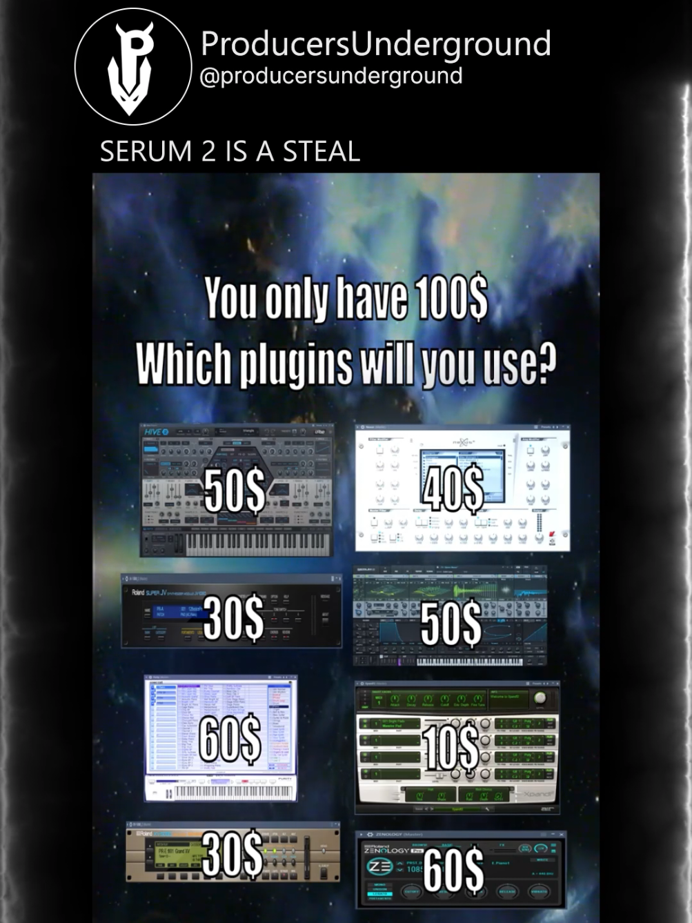 SERUM 2 IS A STEAL Serum fan til the end for my case Credit: @Bloom7k Tag us in your next post and use the hashtag #ProducersUnderground . Let's build this community together! #flstudio #musicproducer #newmusic #thayerperiod 
