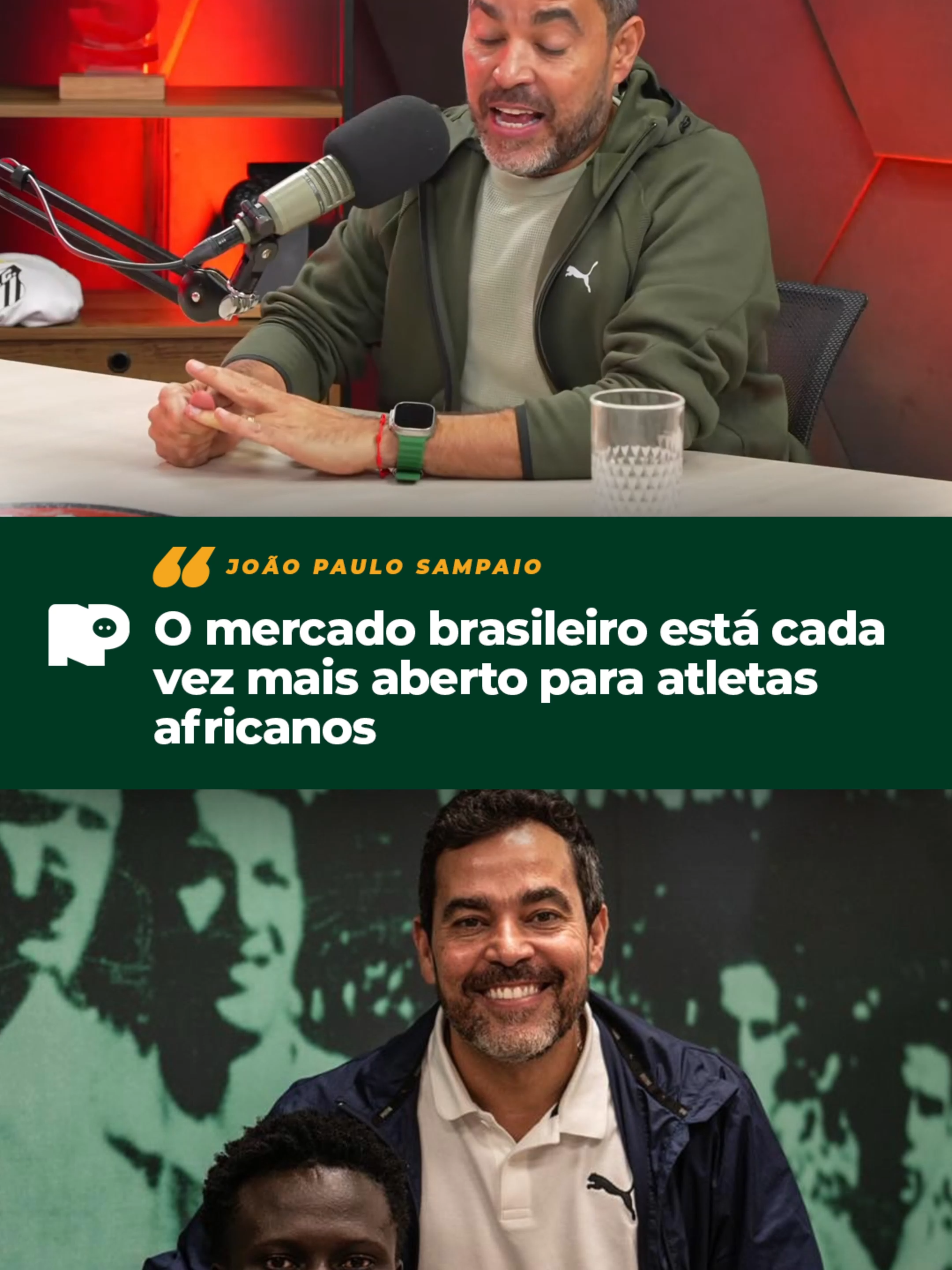FALA, SAMPAIO! Em entrevista ao @charlapodcast, João Paulo Sampaio, coordenador de base do Palmeiras, comentou sobre como o Palmeiras está de olho no mercado africano. 🎥Charla #Palmeiras #JoãoPauloSampaio #NossoPalestra #CharlaPodcast #Entrevista  🔔Ative as notificações