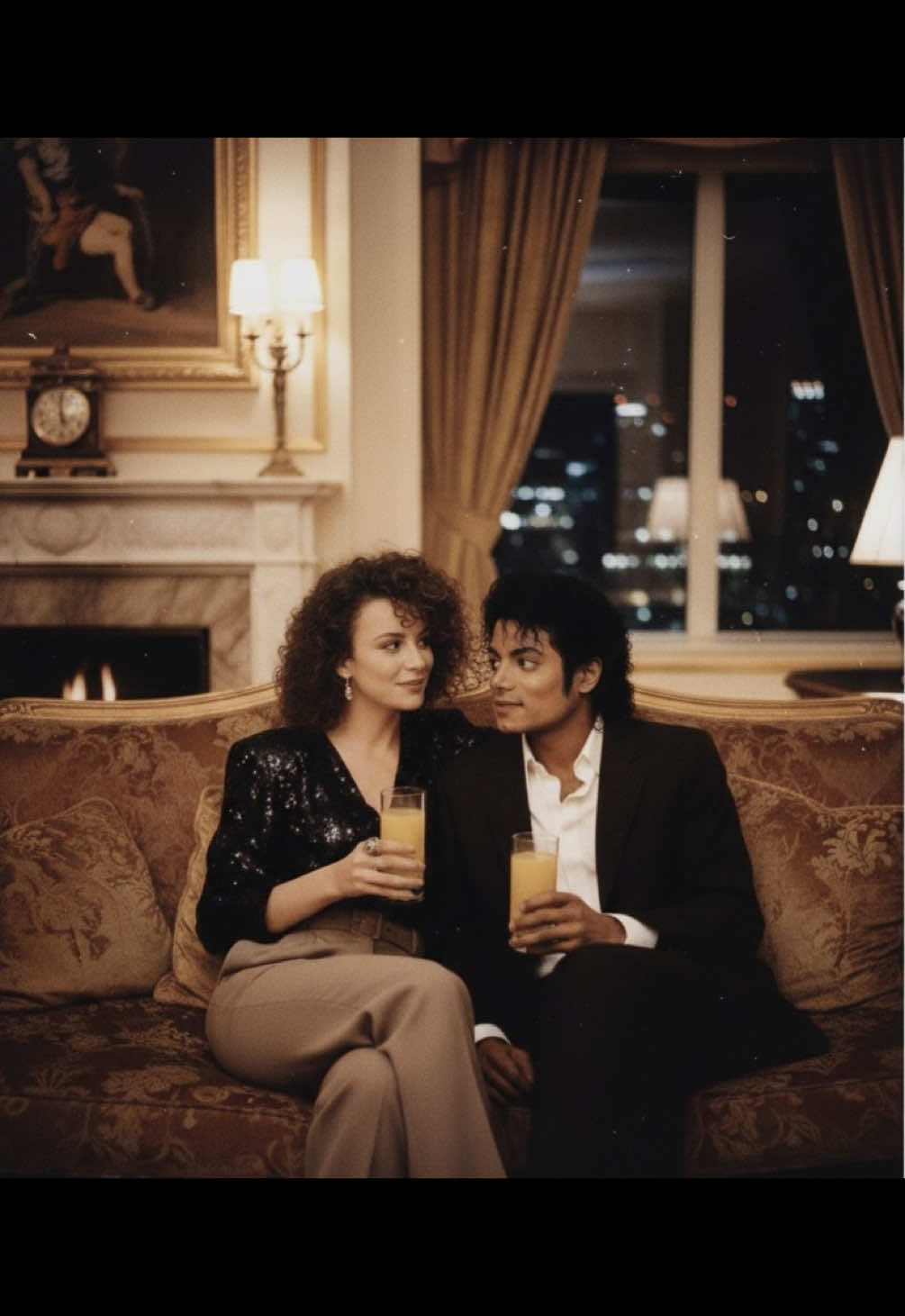 Enjoying his favorite beverage 🍊🧃 #michaeljackson #tatianathumbtzen #fyp #80s #fanmade 