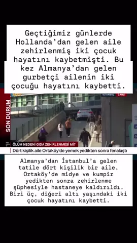 Fatih ilçesindeki bir otele yerleşen aile, 11 Kasım’da Ortaköy’deki bir seyyar satıcıdan midye ve bir restoranda da kumpir yedi. Aynı gün başlayan kusma ve mide bulantısı şikayetlerinin devam etmesi üzerine aile 12 Kasım’da çevre hastanelere gitti. AA’nın haberine göre tedavinin ardından taburcu edilerek otele döndükleri iddia edildi. Gece saatlerinde anne Çiğdem Böcek, üç yaşındaki kızı Masal Böcek’i hareketsiz buldu. İhbar üzerine otele sağlık ve polis ekipleri geldi. Sağlık ekipleri, tüm aile üyelerini hastaneye kaldırdı. İki çocuk kaldırıldıkları hastanede hayatını kaybetti. Baba Servet Böcek entübe edildi, anne Çiğdem Böcek’in yoğun bakımdaki tedavisi sürüyor. Polis ekipleri otelin kamera kayıtlarını alıp dört tanığın ifadesine başvurdu.