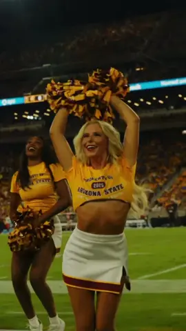 almost gameday!🔱💛 can’t wait to beat thoes Mountaineers😈@@Arizona State Dance Team #forksup #big12 #danceteam #gameday #asu 