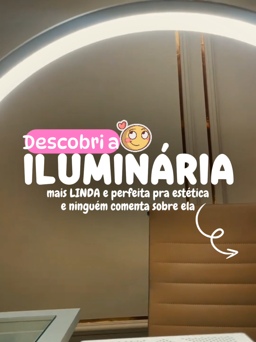 Luminária Meia Lua LED Profissional: Luz Fria/Quente, Altura & Brilho Ajustáveis 