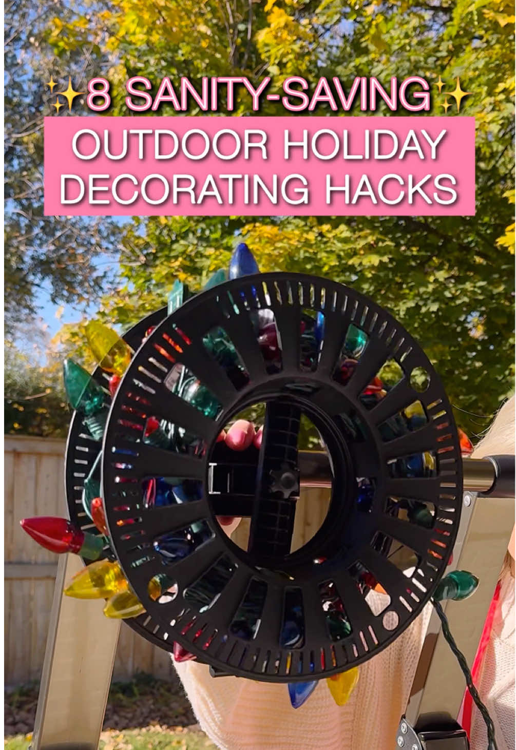 8 hacks to make outdoor holiday decorating EASY 🎄✨ No more tangled lights or frozen fingers! #HolidayHacks #ChristmasDecor #OutdoorDecor #LifeHacks #HolidaySeason 