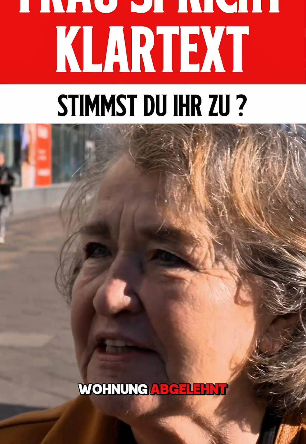 Mutter spricht Klartext 🤔  Der Wohnraum von Deutschland wird an Ukrainer verschenkt. Problem: Deutsche finden keine bezahlbaren Wohnung 🤷🏼‍♂️  #Klartext #Politik #Deutschland #Meinung #Gesellschaft 