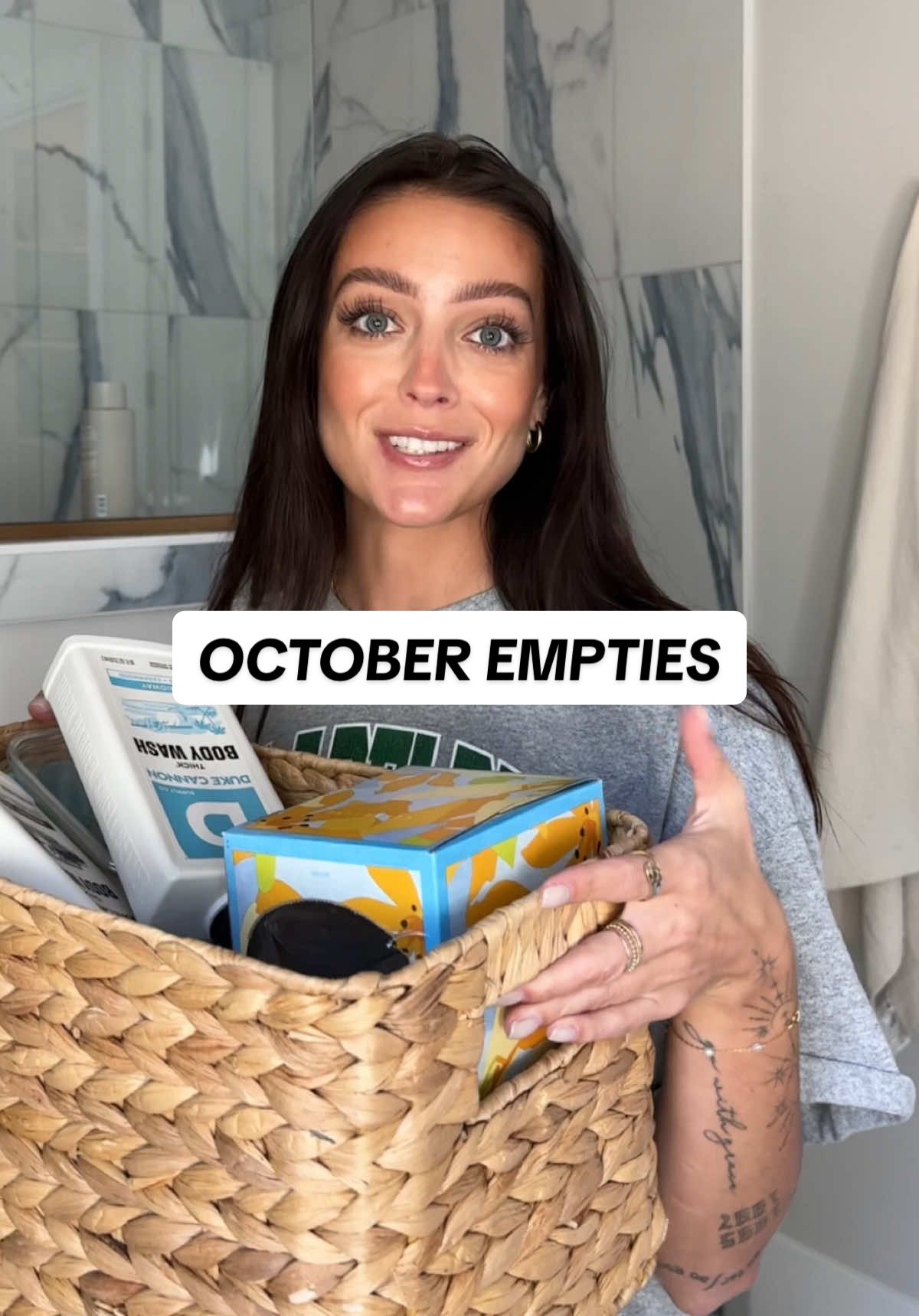 october empties!! 🚮🗑️  #empties #monthlyempties #emptiesreview #favoriteproducts   @Trolli @Bath & Body Works @Fate Naturals @Arrae @Pure Encapsulations Shop @La Roche-Posay @Dove Beauty & Personal Care @Tree Hut @Duke Cannon Supply Co. @MERIT Beauty @REFY @The Ordinary @byoma @rhode skin 