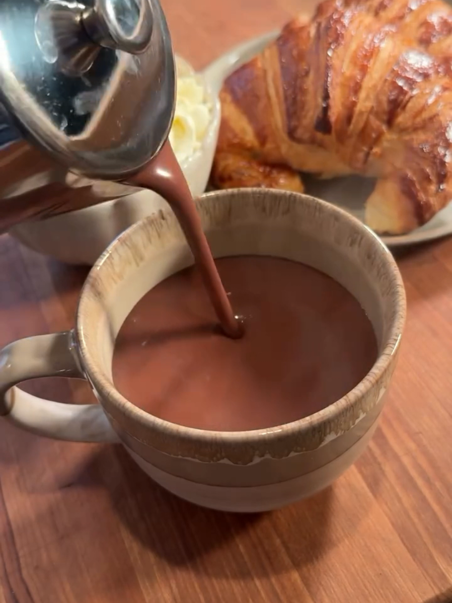 French Hot Chocolate 🇫🇷🍫 Thick, silky, café-style French hot chocolate that tastes like melted luxury — the kind you sip slowly because every drop is pure heaven. Perfect for cold nights, cozy mornings, and holiday dessert drinks. (Hot chocolate recipe, cozy drink idea, winter recipes) --- Ingredients 300 g dark chocolate (70% cocoa) 350 ml whole milk 200 g double cream 3–4 tsp powdered sugar Cocoa powder (optional, for extra sweetness/richness) Whipped cream (optional) --- Instructions 1️⃣ Add milk, double cream, and powdered sugar to a saucepan. Warm over medium heat until gently steaming — don’t boil. 2️⃣ Add chopped chocolate to the warm mixture. Stir slowly until fully melted and silky. 3️⃣ Continue cooking, stirring often, until thick, velvety, and glossy — the classic French hot chocolate texture. 4️⃣ Taste and adjust: add cocoa powder if you prefer sweeter or richer hot chocolate. 5️⃣ Pour into mugs and top with whipped cream for a Parisian-style finish. --- Shopping List Chocolate (70% cocoa) Whole milk Double cream Powdered sugar Cocoa powder (optional) Whipped cream (optional) --- #chocolatchaud #hotchocolaterecipe #winterdrinks #cozyrecipes #christmasrecipes