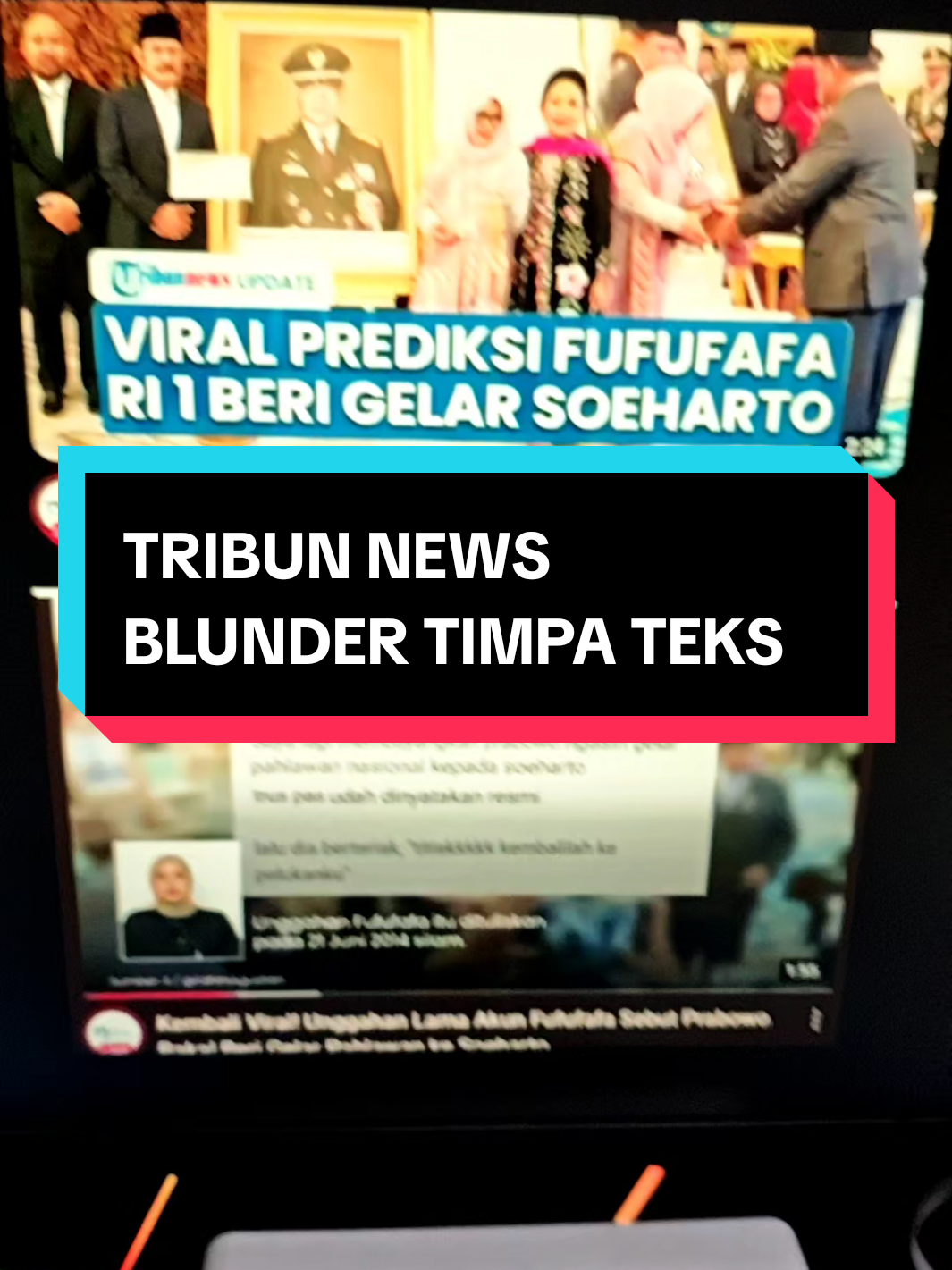 TRIBUN news blunder gara gara timpa TEKS aowkaoakaoakao #hafghufa #meme 