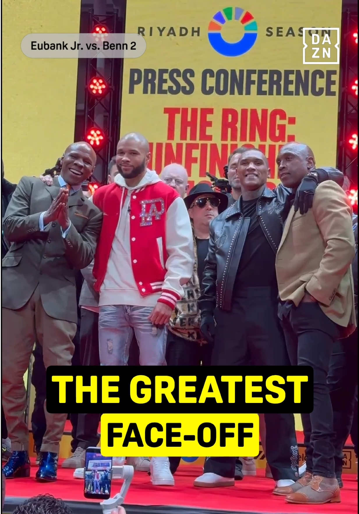 We can’t get over this 😍 Two generations. Face-to-face 🥊 🎟️ Buy #EubankBenn2 NOW on DAZN.com | November 15 #boxing #conorbenn #EubankBenn #ChrisEubank 🤳