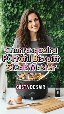 A Revolução do Churrasco com a Churrasqueira Portátil Biscuitt Steak Master. Cansado de churrasco sem gosto em casa ou daquela fumaceira toda vez que acende o carvão na varanda? Imagine poder levar o verdadeiro sabor da brasa para o parque ou seu apartamento, controlando a intensidade do fogo com um sistema de ventilação inteligente (via USB ou pilha) que ainda ajuda a reduzir a fumaça. Com grelha de ferro fundido, estrutura em inox e uma bag exclusiva para transporte, a Churrasqueira Portátil Biscuitt Steak Master é o kit definitivo para quem ama praticidade sem abrir mão do sabor. Pare de improvisar: clique agora e garanta a liberdade de fazer seu churrasco perfeito onde você quiser! ​#ChurrasqueiraPortatil  ​#BiscuittSteakMaster  ​#ChurrascoSemFumaça  ​#ChurrascoEmCasa  ​#AmantesDoChurrasco