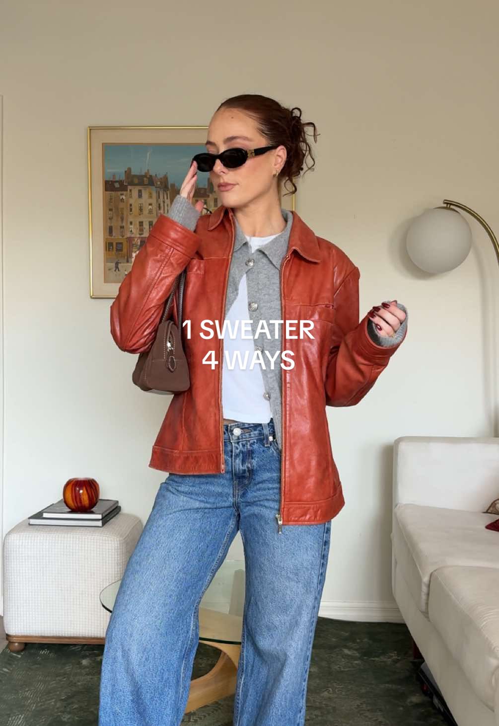 sue me for being an outfit repeater!! 1 sweater 4 outfits <3  #sweaterstyling #autumnoutfits #winteroutfit #vintagefashion 