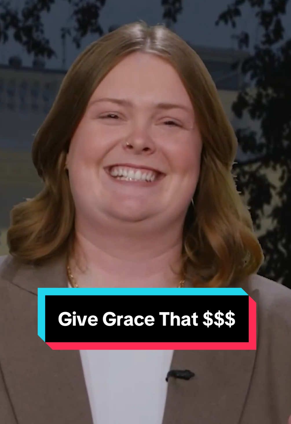 Sure, Trump's tariff checks would bankrupt the country, but @Grace Kuhlenschmidt can do a LOT with 2,000 monies #DailyShow #Trump #Tariff 
