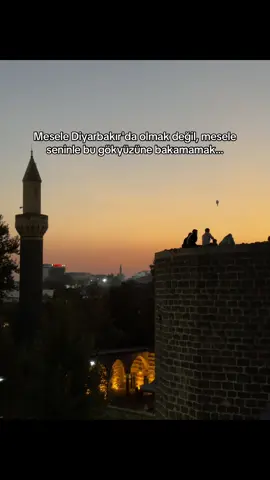 Mesele Diyarbakır'da olmak değil, mesele seninle bu gökyüzüne bakamamak… #21 #diyarbakır #amed #keşfet #beniöneçıkart 