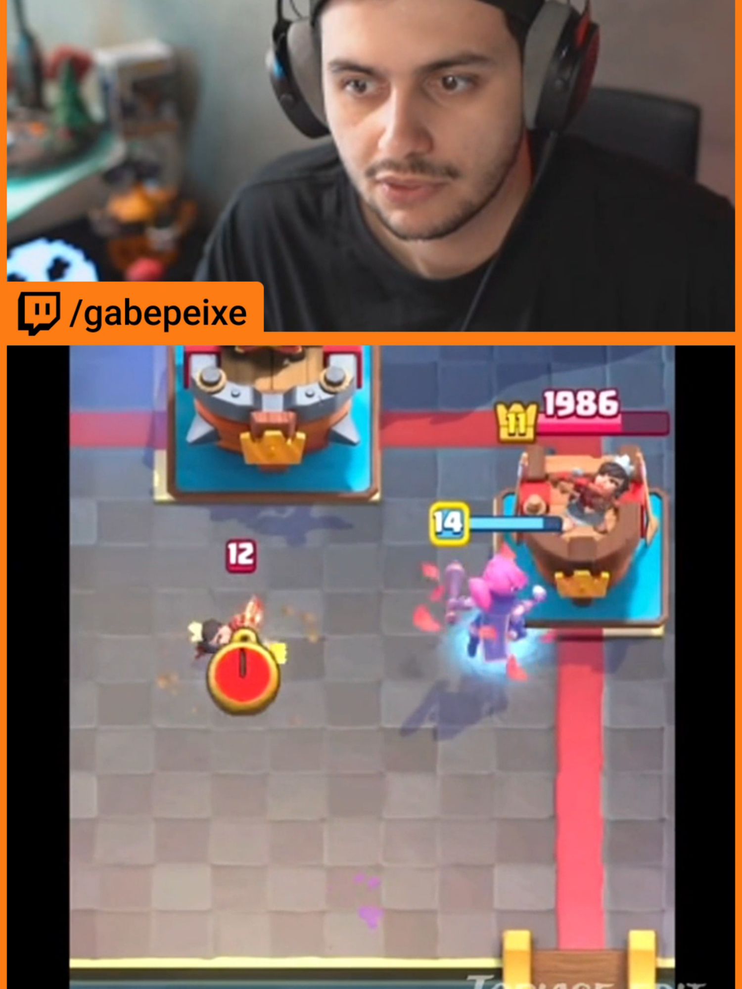 O pior é jogador de Mega Cavaleiro!!! #cortesgabepeixe #gabepeixe #loudgg #gabe #react #clashroyale