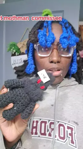 The biggest plushie commission I've ever had! Thank you so much for giving me the opportunity to make it for ya! #mothman #cryptid #plushie #smallbiz #handmade 