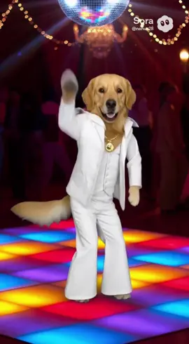 Saturday night fever#goldenretriever #goldenretrieverlife #CapCut #sora #saturdaynightfever 