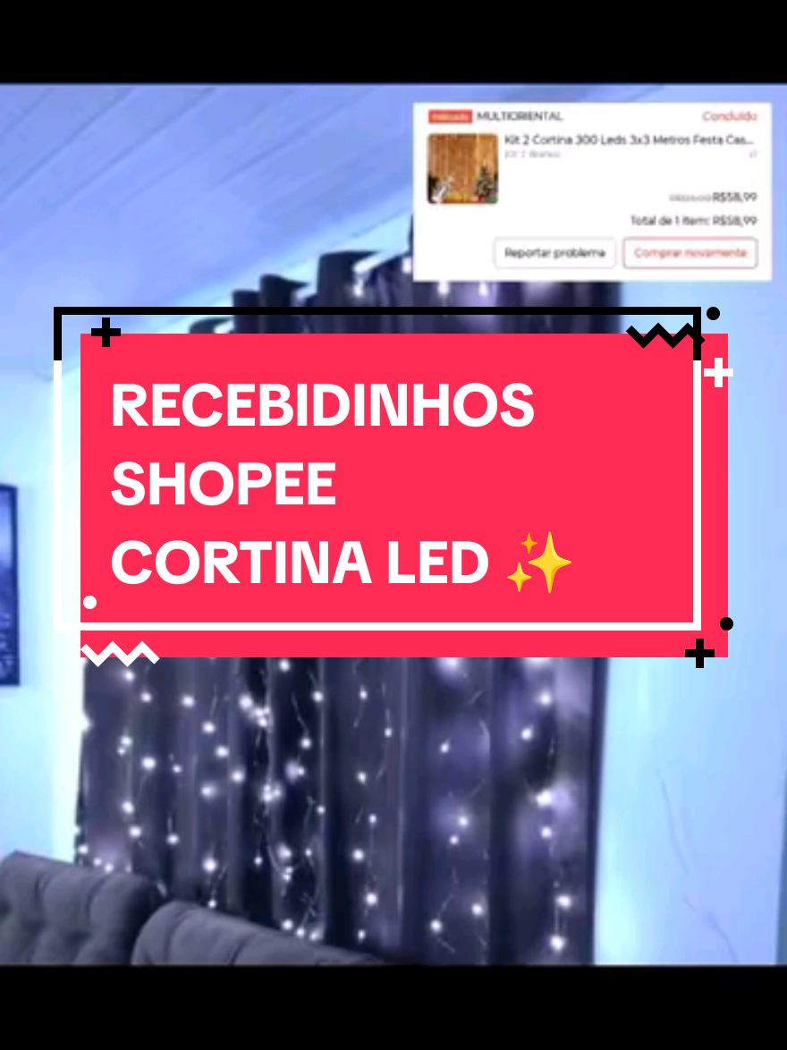 #cortina #led #shopee #afiliada #rendaextra SIMPLISMENTE AMEII NEM PENSEI IA FICA TAO LEGAL ❤️ OQUE ACHARAM ?😘@ilaria dentella❄️ @Gabriela Lopes ✨ 