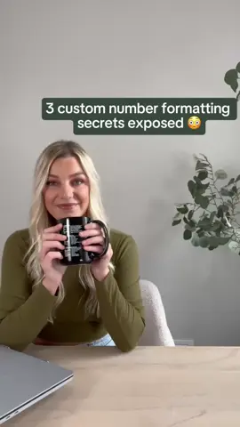 3 custom number formatting secrets exposed. 🔢 Who knew all three? Download my FREE Excel shortcut guide using the link in my bi0. #excel #exceltips #exceltricks #spreadsheets #tutorial