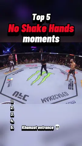 Top 5 no shake hands moments! #shakehands #entrance #mma #UFC #fyp 