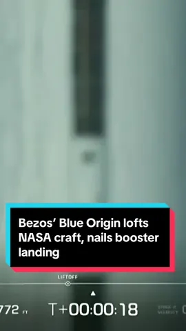 Blue Origin launched its New Glenn rocket from Cape Canaveral on Thursday, successfully reaching space and landing its first-stage booster shortly after launch. #business #blueorigin #nasa #space #jeffbezos 