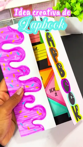 Idea de lapbook #lapbook #letrabonita #apuntesbonitos #plumones 