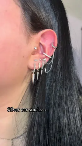 Jewelry from @IMBER use my code LOUISA15 for 15% off✨ #piercings #earstack #piercingtiktok #piercinglovers #earpiercinggoals 