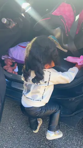 My kid really turns 3 tomorrow 😢, they anie lied when they said time flies 😫💖! I can’t believe she actually sat & got her hair done today🥹🫶🏼 #FYP #notdriving #BIG3 #hairappointment 