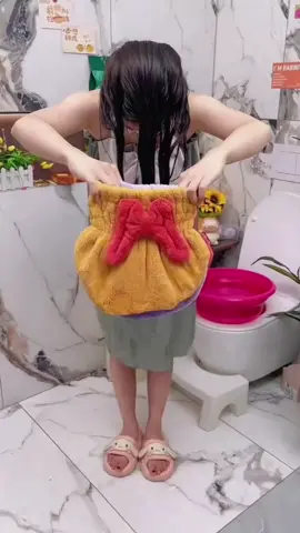 Bow dry hair cap#goodthing 