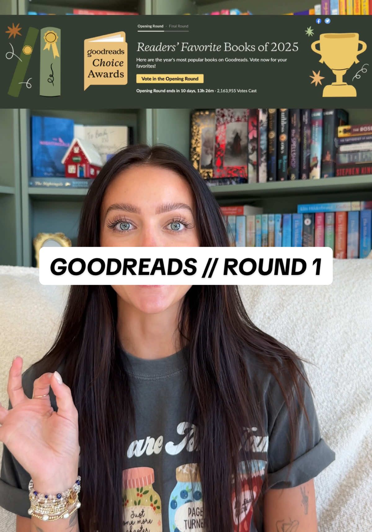 let’s cast my votes for the 2025 goodreads choice awards! my favorite time of the yearrrr 📚 first round voting is open 11/11 - 11/23 final round is 11/25 - 11/30 and the results are posted 12/4!  #goodreads #bookrecs #goodreadschoiceawards #favoritereads #fivestarreads 