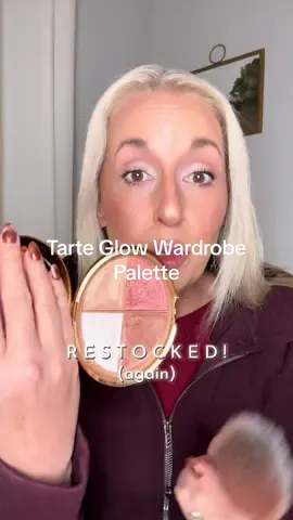 The @tarte cosmetics Glow Wardrobe Palette has finally restocked again! It keeps selling out because it is that stunning. Blush, bronzer, highlight, even eye shadow in one palette. I personally like to use the double ended powder brush for application. #tartecosmetics #tartepalette #tiktokshopblackfriday #tiktokshopcybermonday #tiktokshopcreatorpicks 