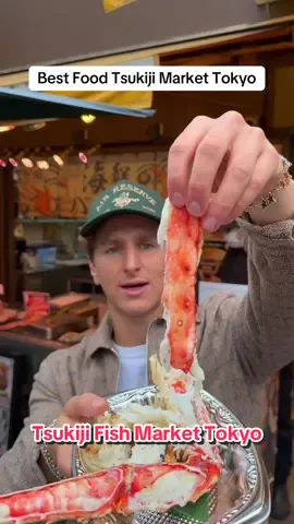 Trying all the best foods at the world famous Tsukiji Market in Japan  Full tour live now on our YouTube channel, link in bio! #japan #tokyo #sushi #tsukijifishmarket 
