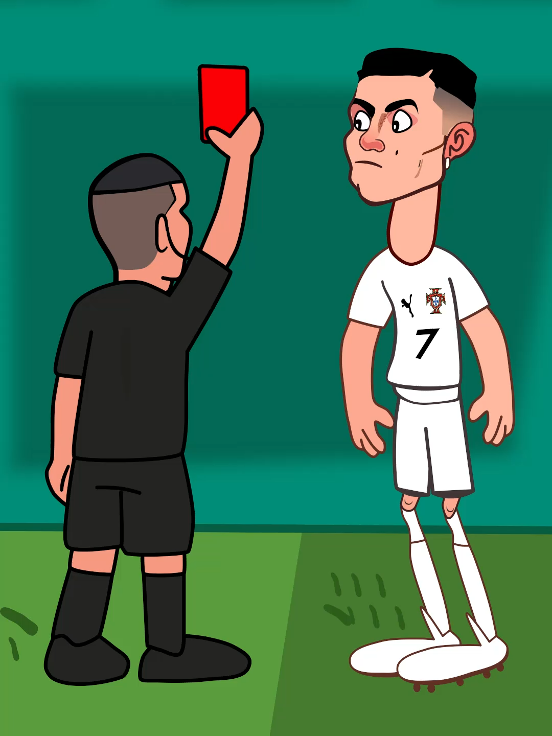 How Ronaldo get a red card against Ireland 🟥.#ronaldo