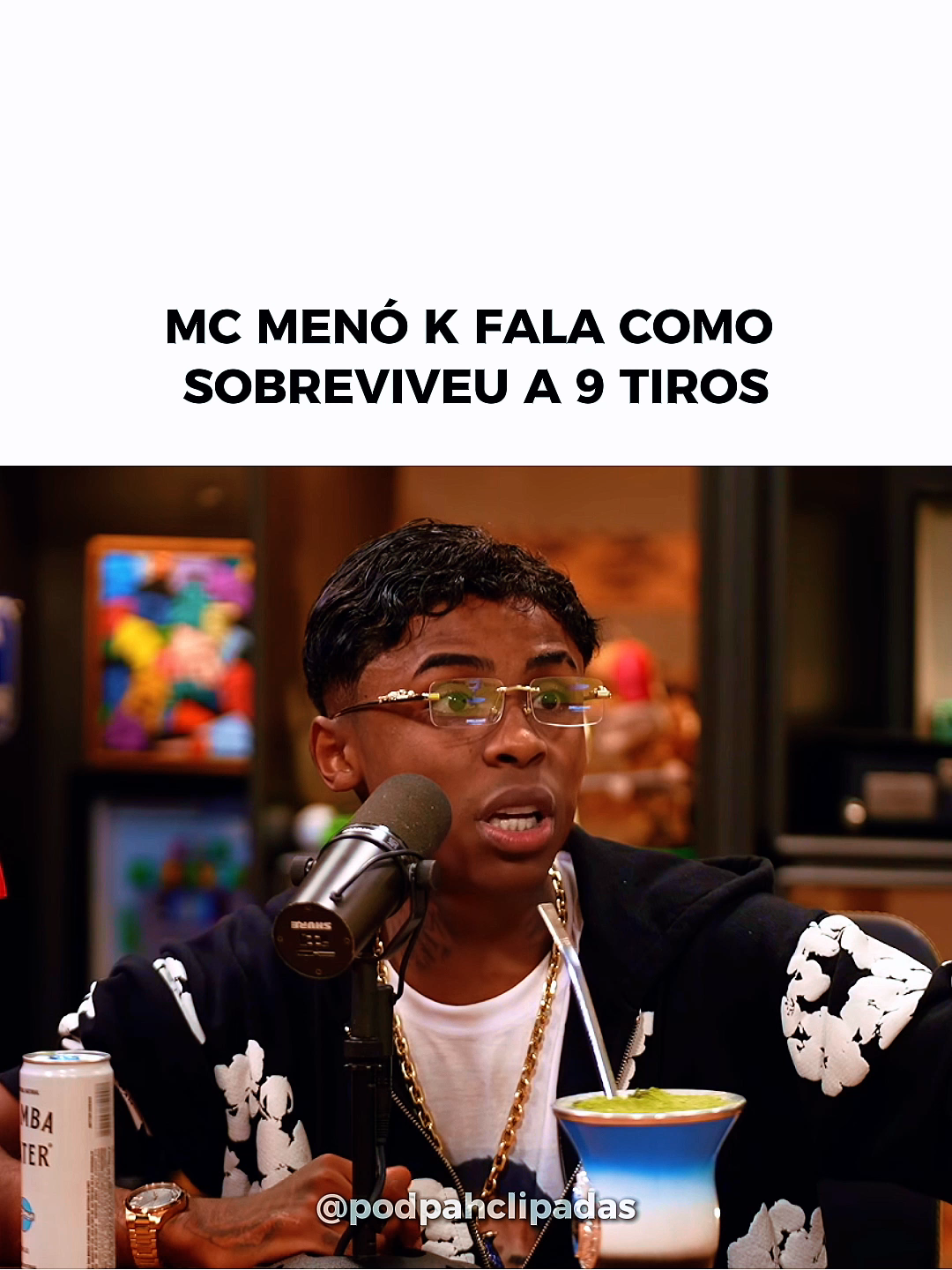 MC MENÓ K FALA COMO SOBREVIVEU A 9 TIROS #podpah #clipapdph #mcmenok #tiro @podpah