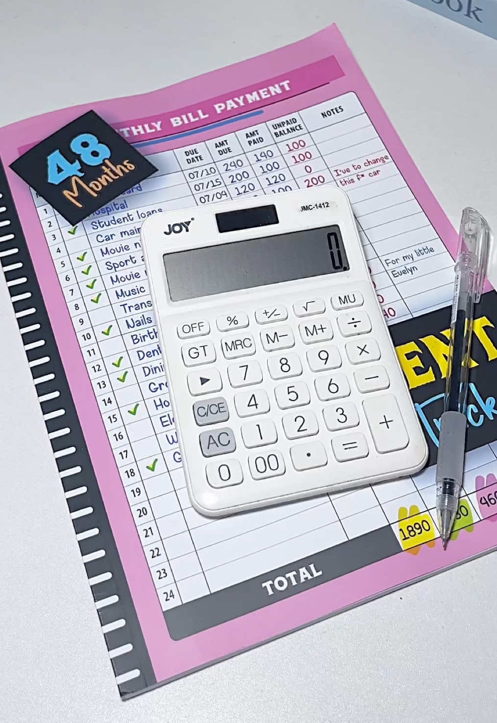 never miss due date with this monthly bill payment tracker 💰✨ #billtracker #monthlybilltracker #fyp #paymenttracker #tracker 