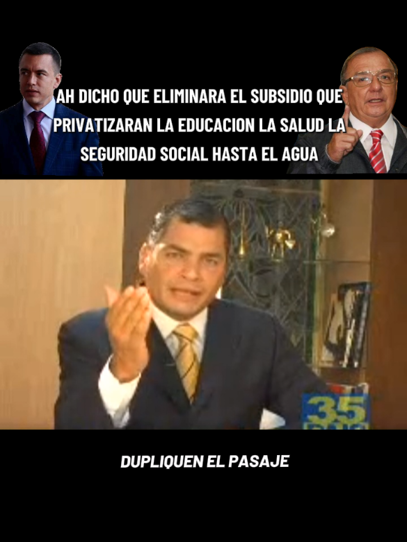 #Ecuador Rafael Correa a mediados del 2007 se enfrentaba a Alvaro Noboa por la segunda vuelta electoral Presidencial . consulta popular preguntas constituyente Constitución Daniel Noboa Ecuador 