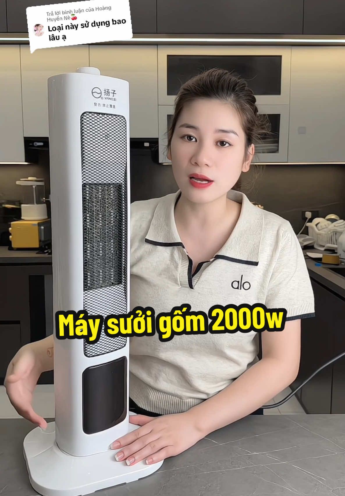 Trả lời @Hoàng Huyền Nè🍒  Máy sưởi gốm công nghệ mới không gây khô da #maysuoigom #yangzi #2000w 
