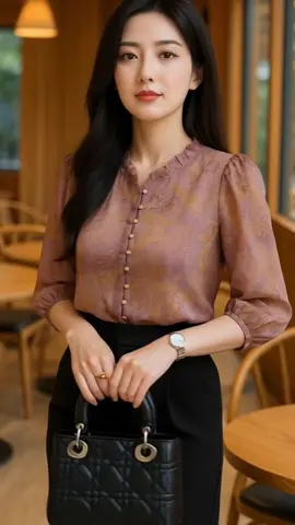 Mẫu áo sơ mi thiết kế - vải voan pha#xuhuong #aosomi #aosomithietke #aosomicongso 