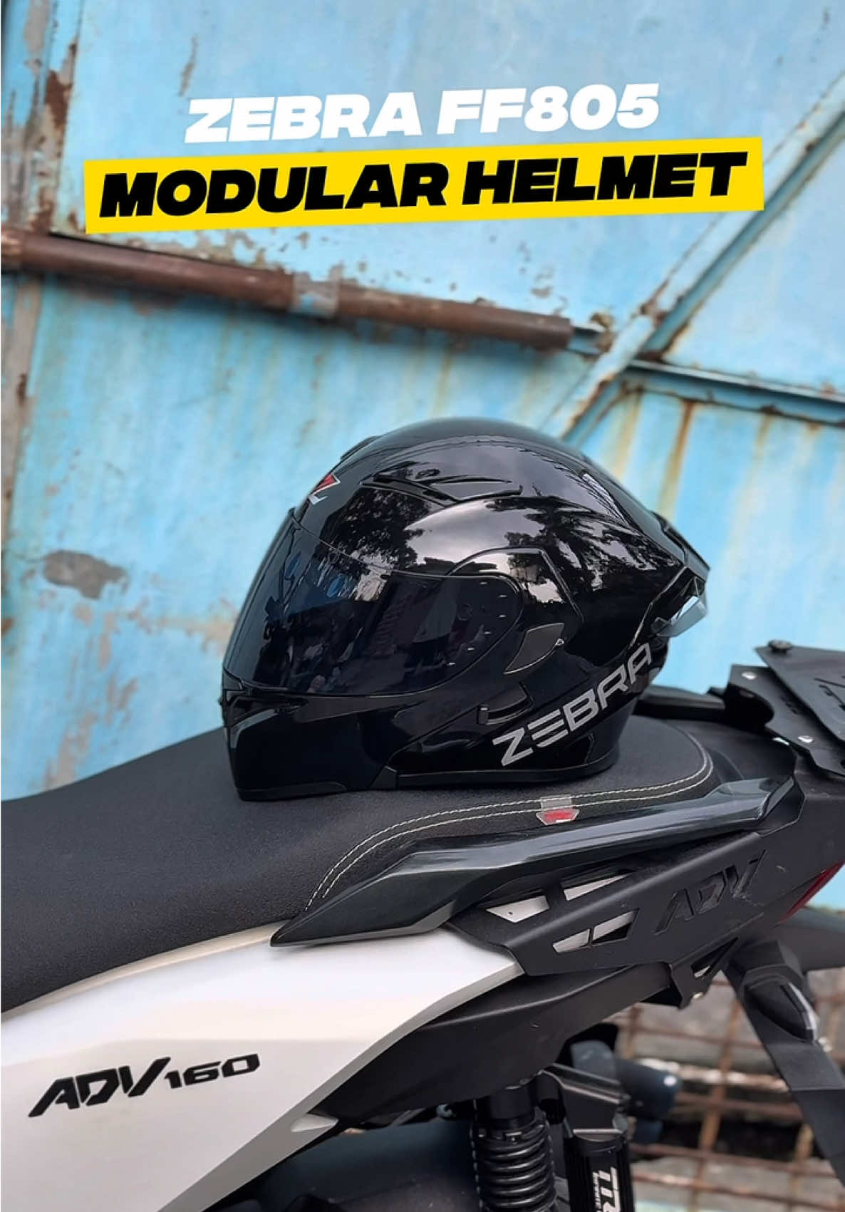 Modular helmet na pang binata hahaha  #modularhelmet #zebrahelmet #zebramodularhelmet 