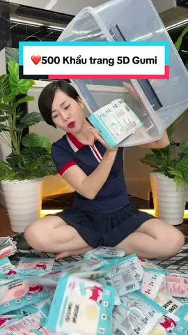 ❤️500 Khẩu trang 5D Gumi: 3 lớp, kháng khuẩn. 500 chiếc đang sales rẻ quá mấy bà ơi #gumi #khautranggumi #khautrang5d #xuhuong #review  