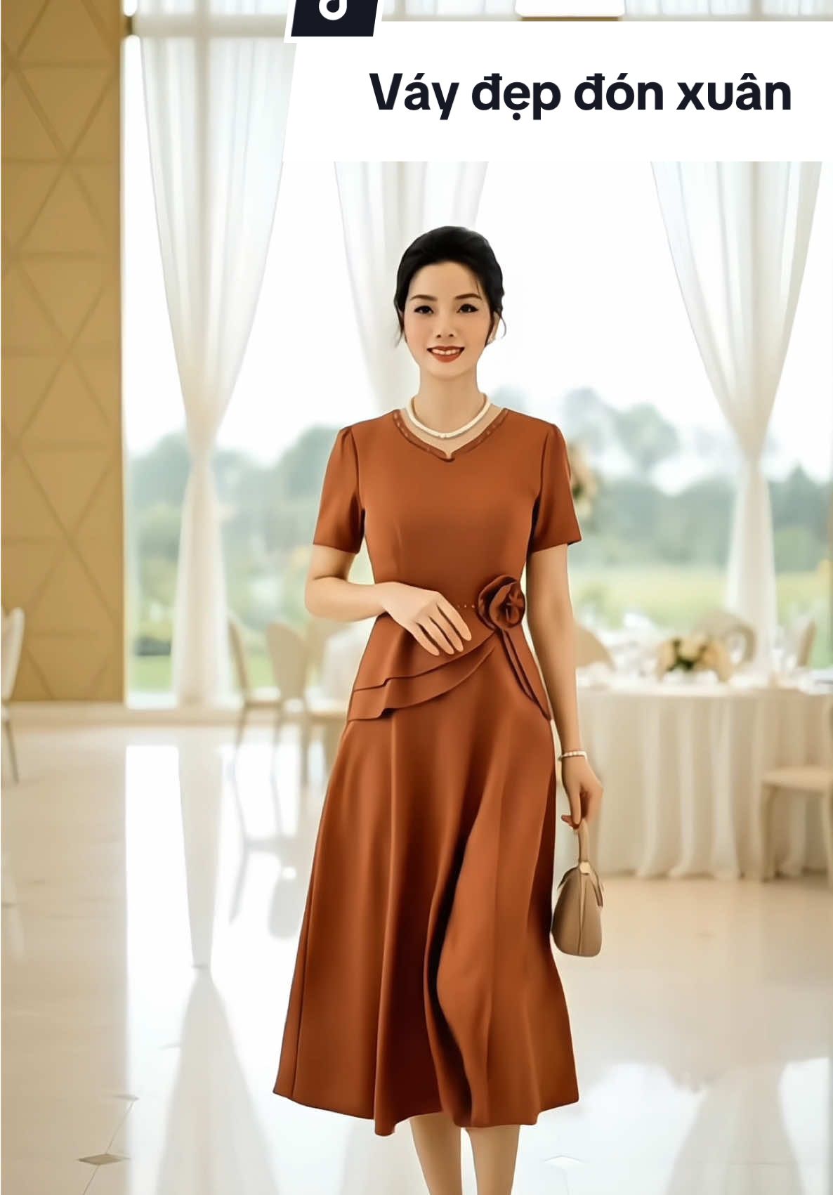 Váy này sẽ rất tôn dáng chị ơi #giupchiphoido #damtrungnien 