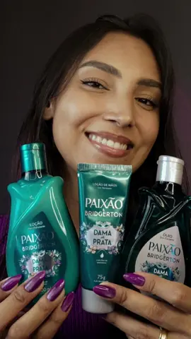 A linha Paixão & Bridgerton – Dama de Prata realmente entrega tudo! Três passos pra uma pele macia, iluminada e com aquele perfume elegante que dura o dia inteiro ✨💎 #paixão  #bridgerton  #belezafeminina  #peleperfeita  