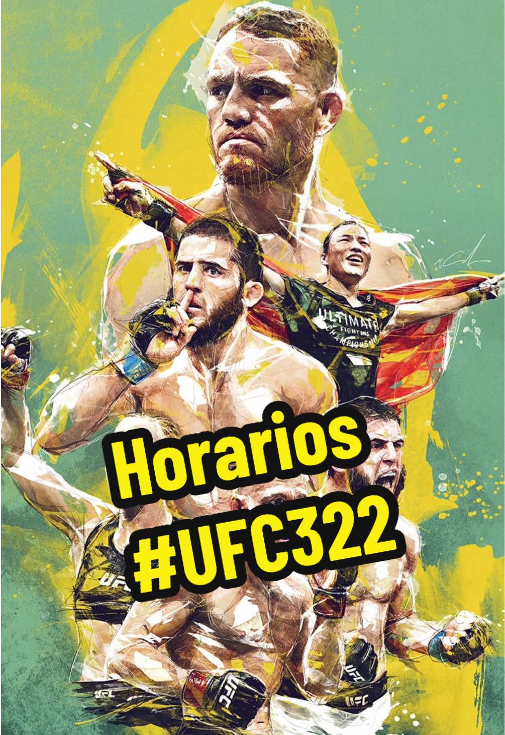 Horarios #UFC322 👀 #UFC #Makhachev #MichaelMorales #Ecuador 