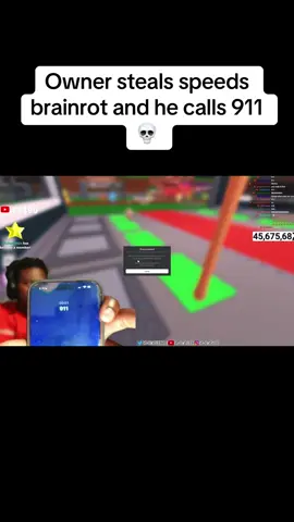 SPEED CALLS 911 OVER STEAL A BRAINROT || WATCH UNTIL THE END 💀#funny #roblox #ishowspeed #fyp #brainrot 