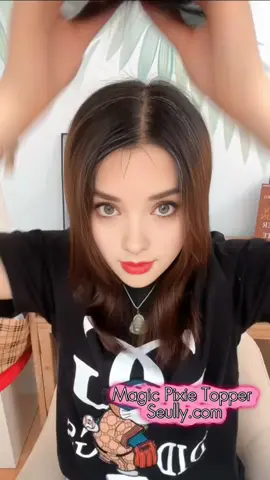 Magic pixie topper for thinning hair ✔️🙌#seullyhair #thinninghair #hairtopper #hairlosssolutions 