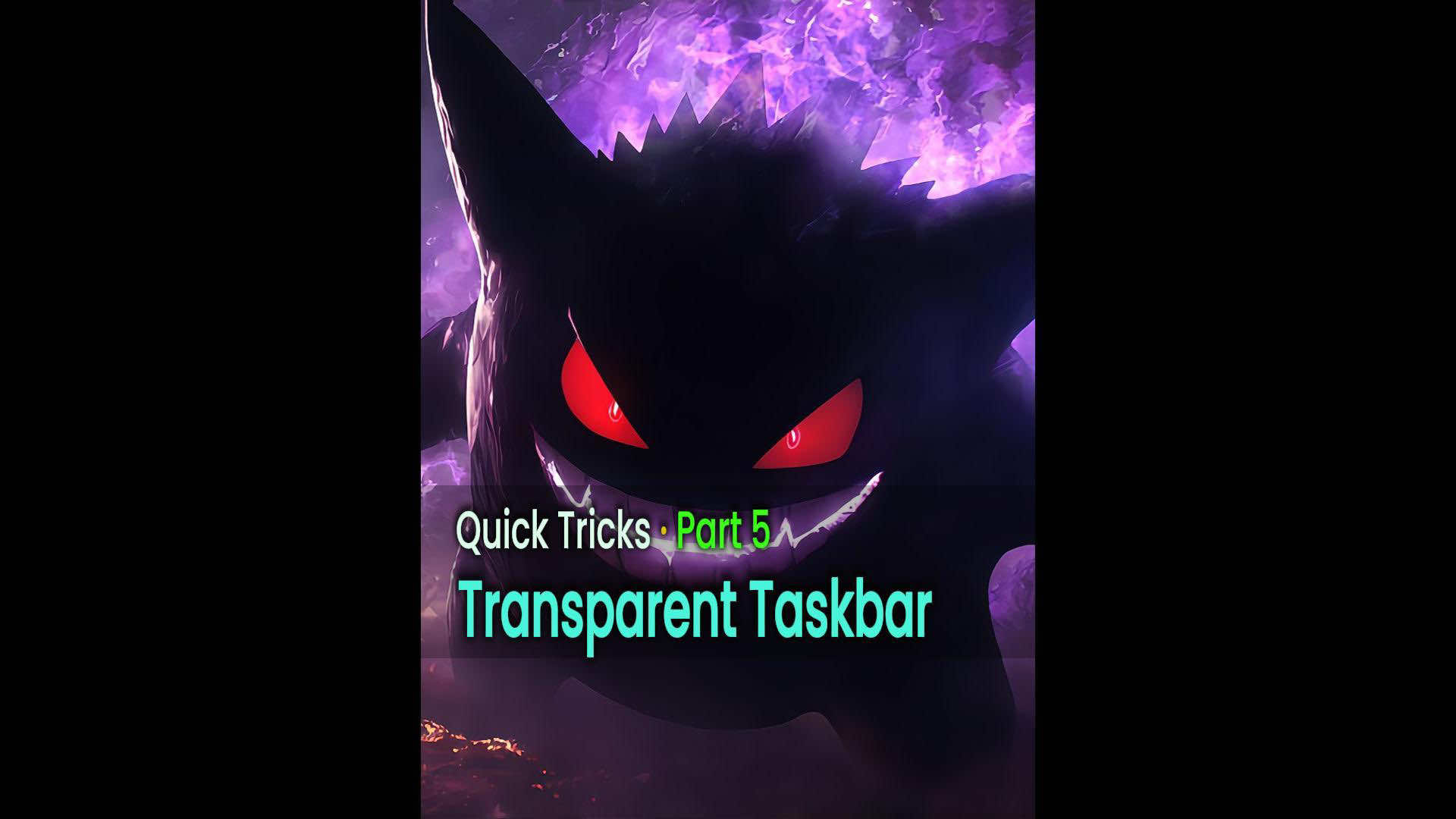 20 seconds to a new Windows taskbar. Windows transparent taskbar tutorial.  #wallpaper #wallpaperengine #Tech #techtok #tutorials 